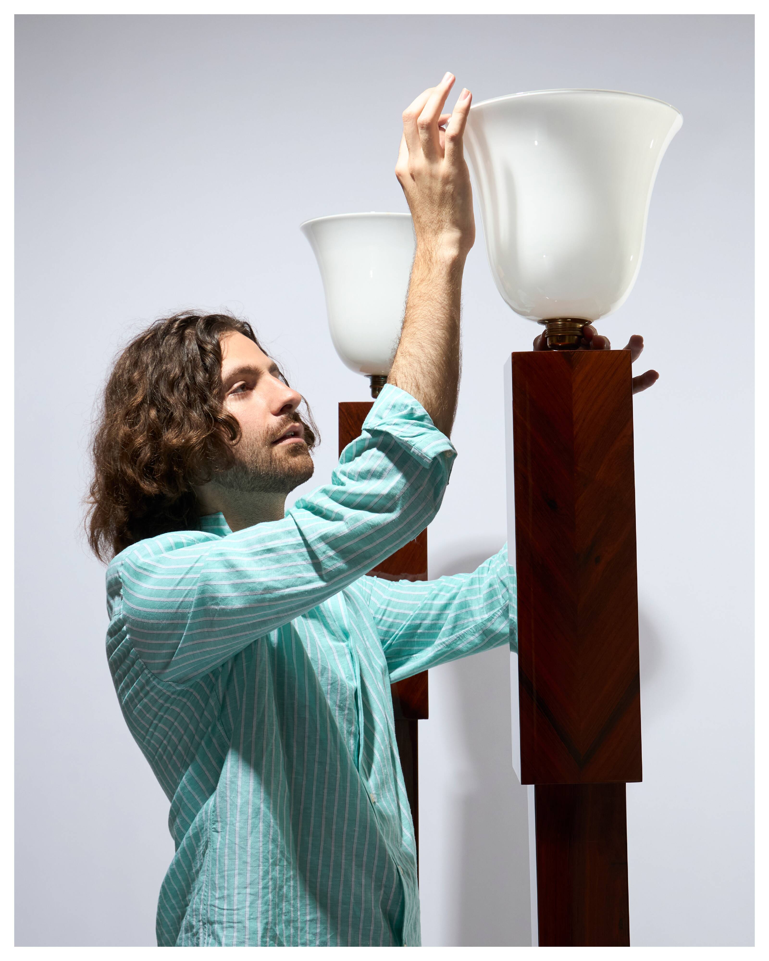 Pair of large floor lamps - Art Deco period