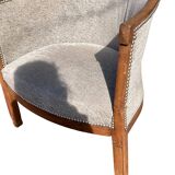 Complete living room set with chaise longue and 3 armchairs: Directoire or Empire style