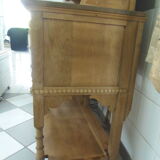 Furniture of trade, vintage service the bottom in oak the top in walnut.