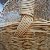 Wicker wood storage basket