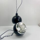 Vintage Space Age Pendant Light – Brown and Chrome, 1970s