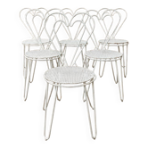 Garden chair "Cœur" attributed to Mathieu Matégot, perforated metal, years