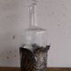 Antique glass bottle engraved and silver-plated metal – Gallia hallmark