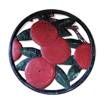 Round underside old metal apples