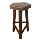 High stool in elm by Olavi Hanninen