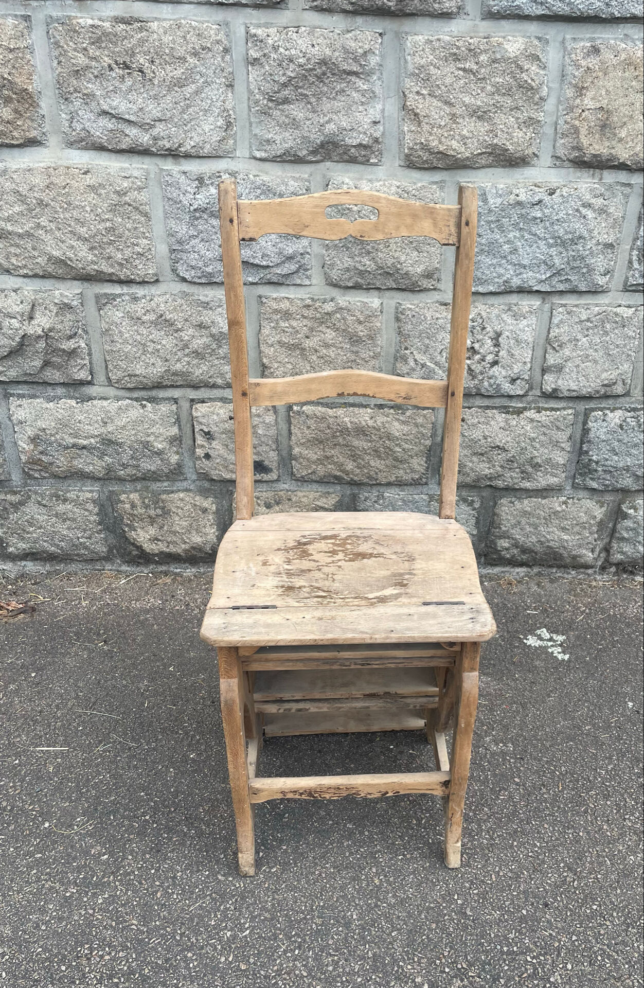 Antique wooden step stool