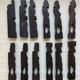 12 Carved Ebony Knife Holders in African Style