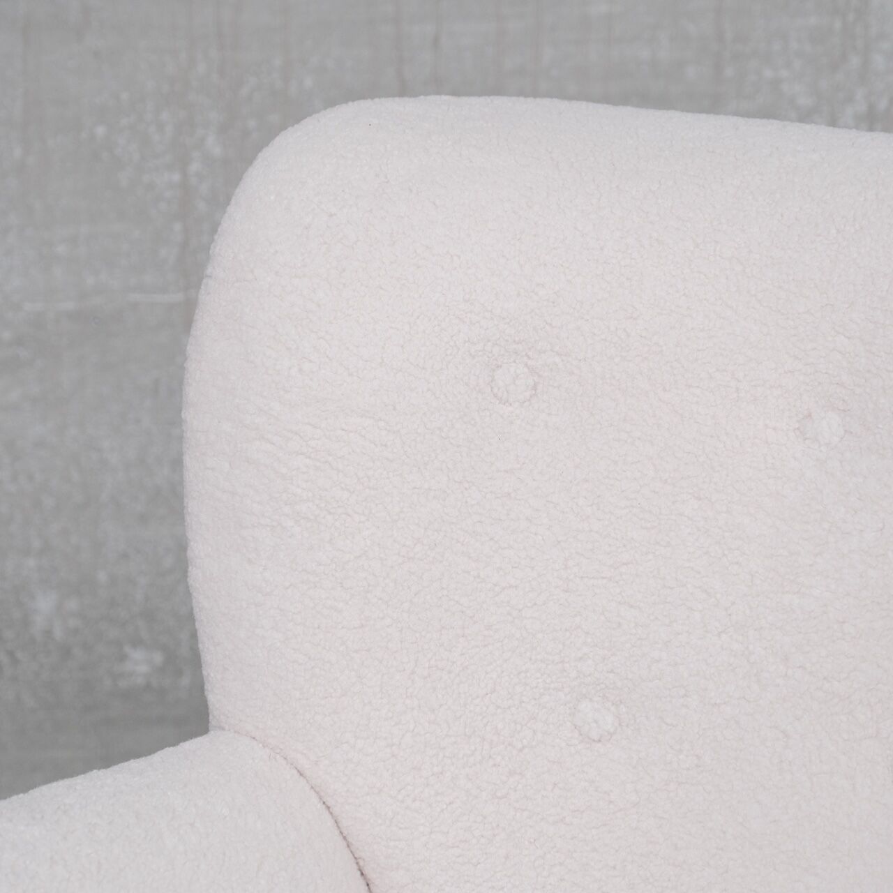 Pair of white boucle danish mid-century armchairs