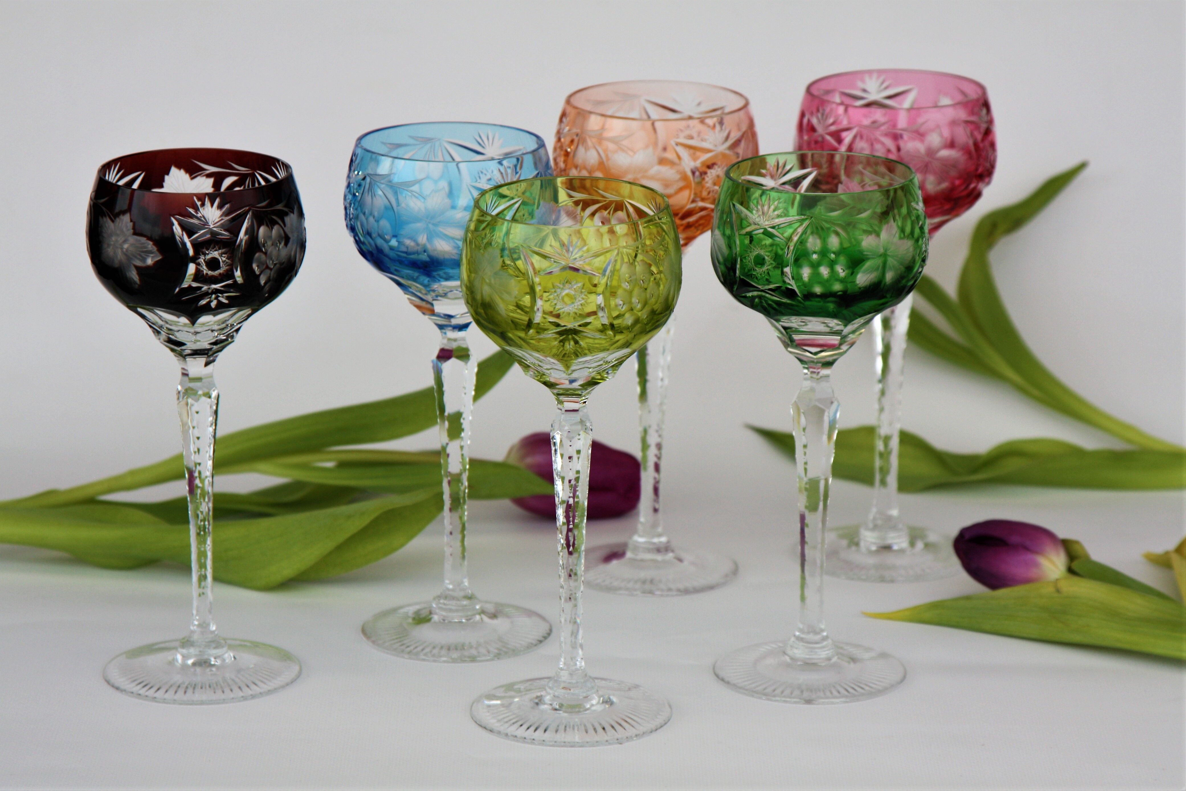 Series 6 of the Rhine wine glass or Roemer Nachtmann Crystal model Traube