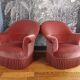 Pair of pink toad armchairs