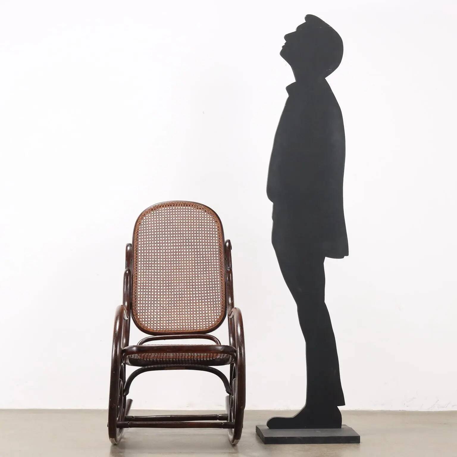Antique rocking chair in Thonet Art Nouveau style, Austria, 20th century.