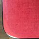 Large table in red formica with extensions + red drawer