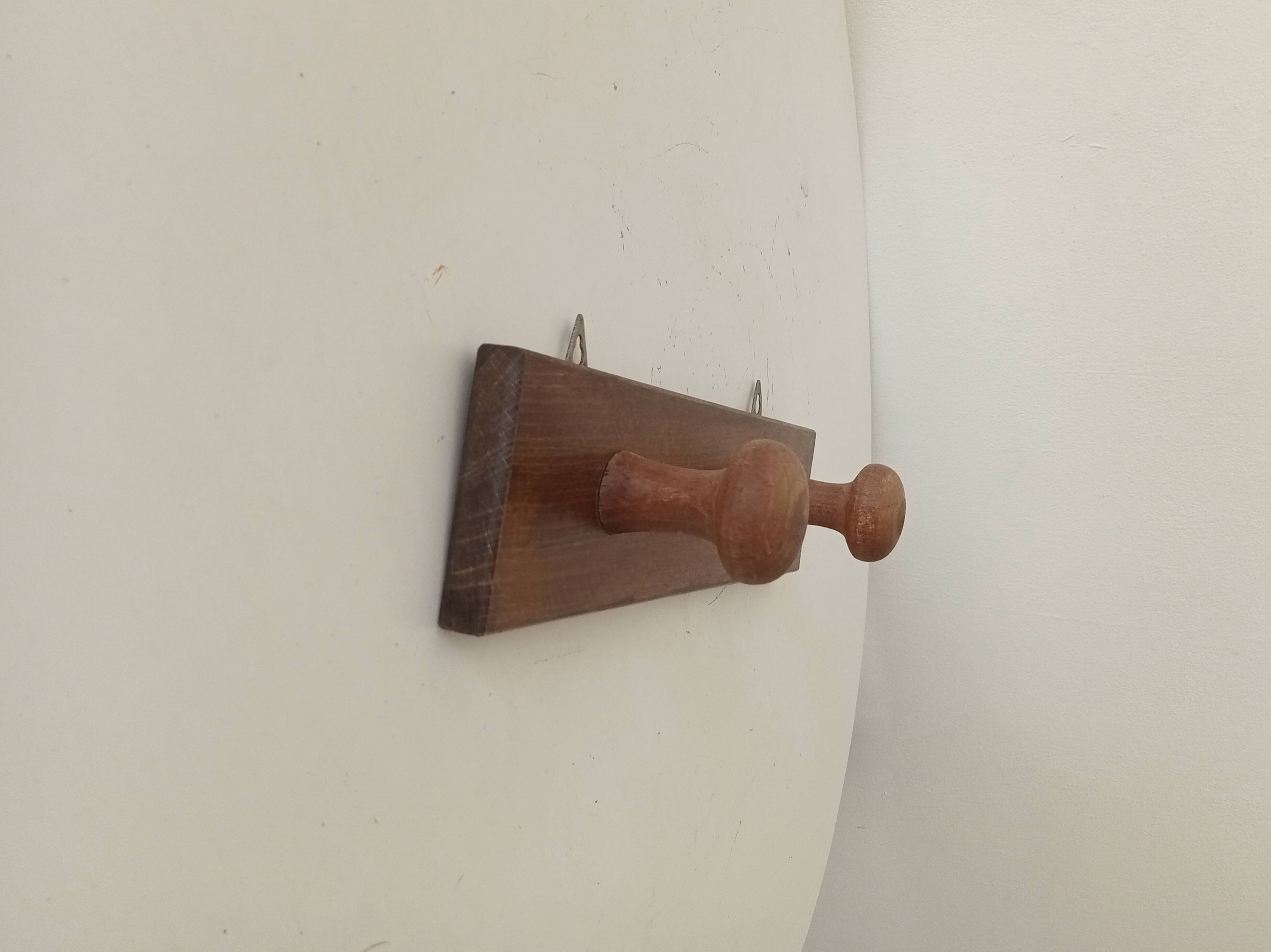 Vintage wooden wall coat rack