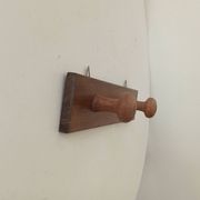 Vintage wooden wall coat rack