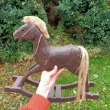 Cheval a bascule rétro bois