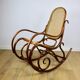 Rocking chair on runners, original light brown, 1970s - perfect like new
