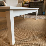 White solid wood coffee table