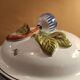 Earthenware candy dish with hand-decorated surfaces
