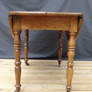 Louis Philippe oval table with flaps, cherry wood Ø120-108 x 74 cm