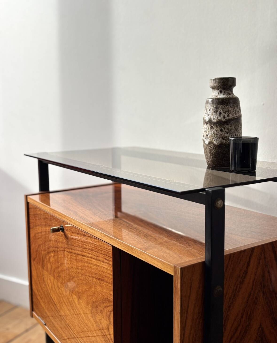 Bar cabinet on wheels