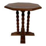 Table d’appoint hexagonale aux pieds bobine