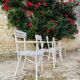 Ensemble d'assises  de jardin 4 fauteuils et 1 chaise - en bois