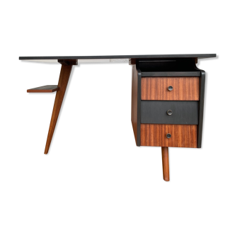 Bureau vintage en teck années 60 restaurée