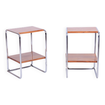 Tables de chevet Bauhaus par M. Breuer pour Thonet, Allemagne, années 1920, ensemble de 2