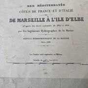 Carte ancienne Marseille - Corse - Ile d'Elbe 1888
