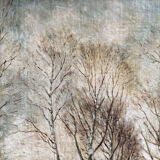 Huile sur toile signée, paysage de neige