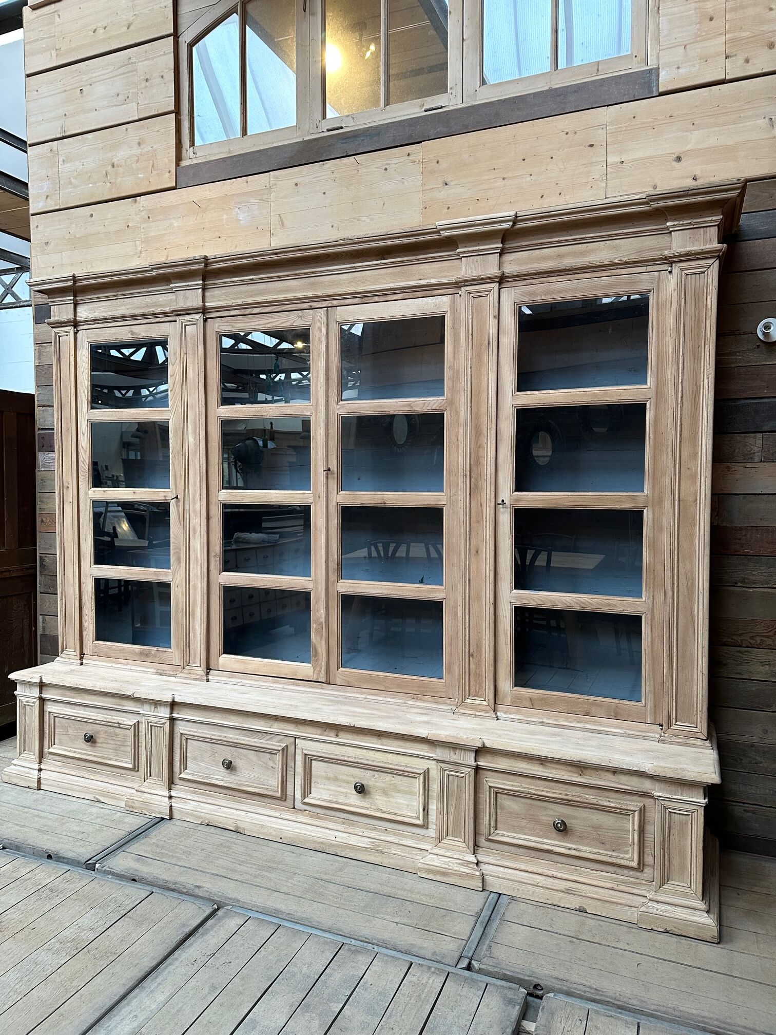 Solid elm display case