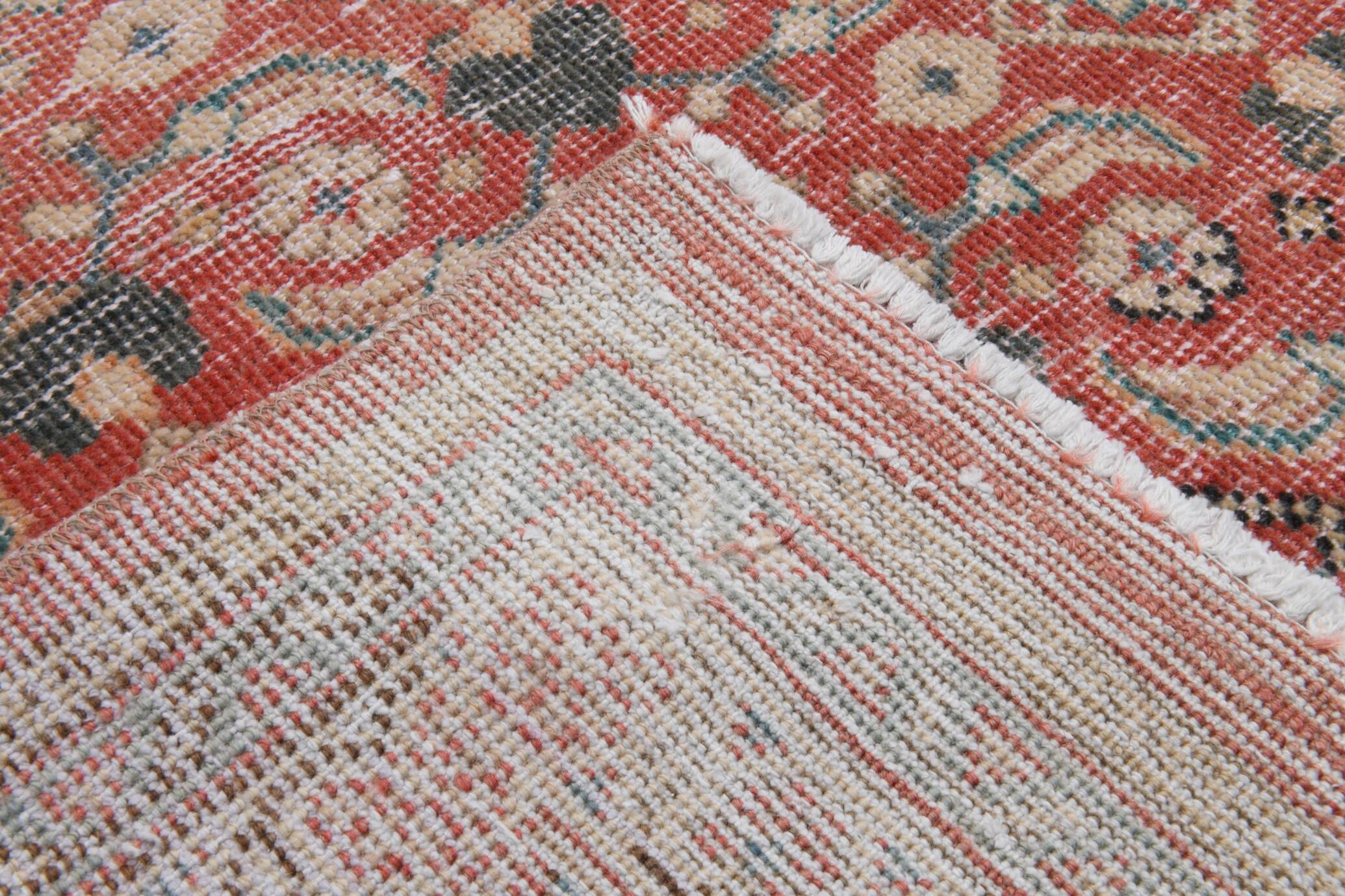 Old Antique 1955s Red Persian Heriz Rug, 274x378Cm
