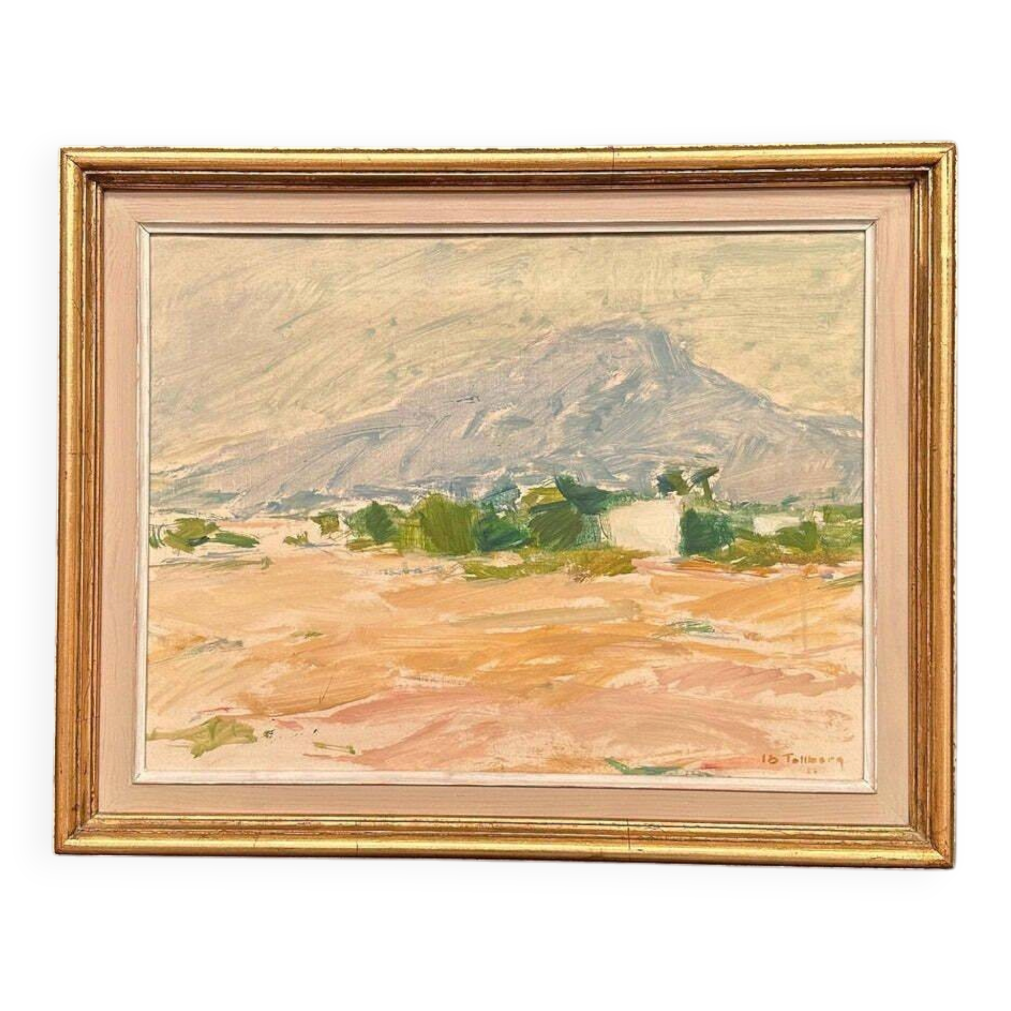 Original Swedish Oil on Canvas – “Coastal Landscape” by Ib Tollberg