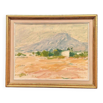 Huile sur toile originale suédoise – « Paysage côtier » par Ib Tollberg