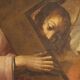 Antique Italian painting of the Way of the Cross, Ascent to Calvary