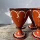 6 earthenware stemmed glasses / handcrafted ceramic work