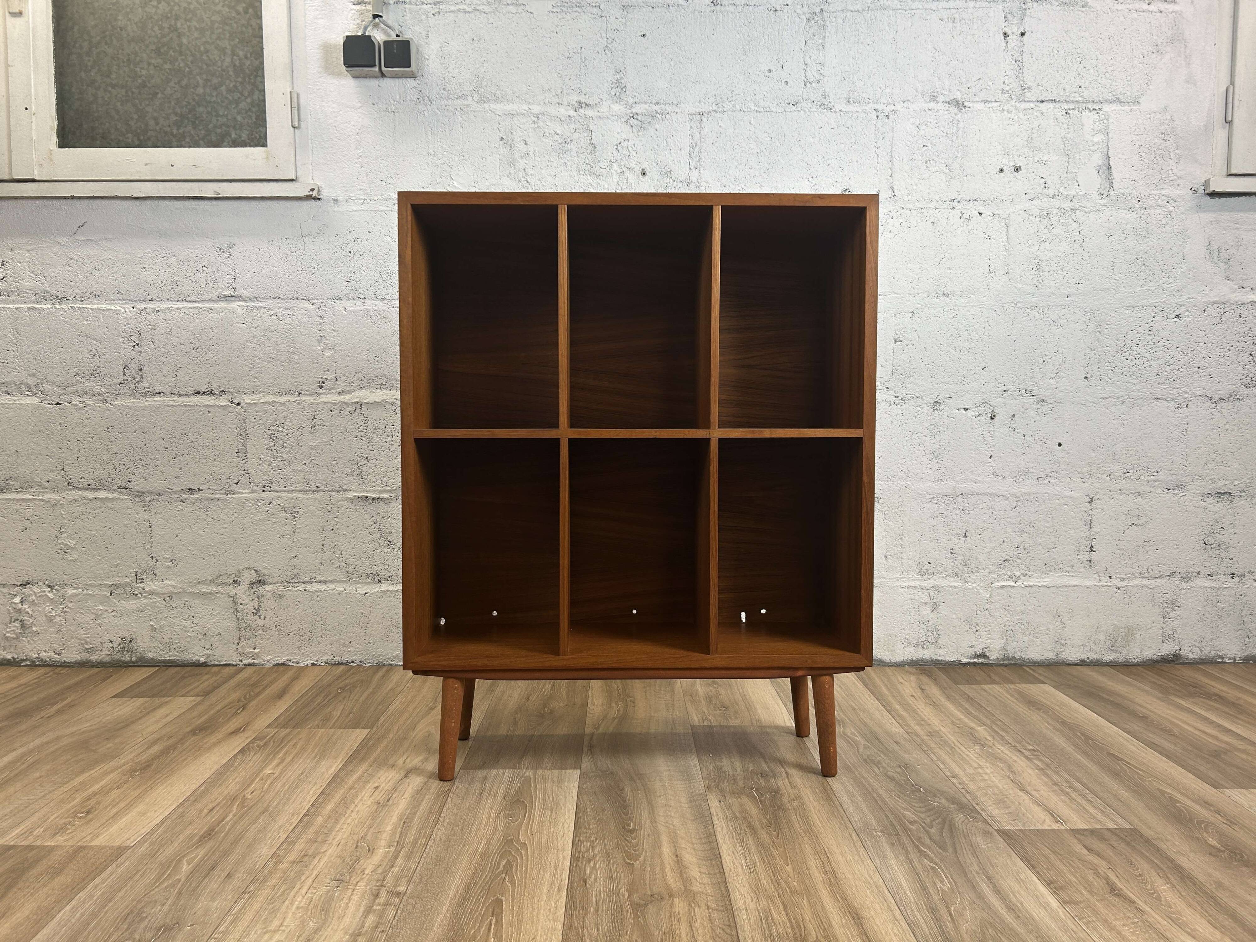 Bibliothèque scandinave vintage en teck, années 60