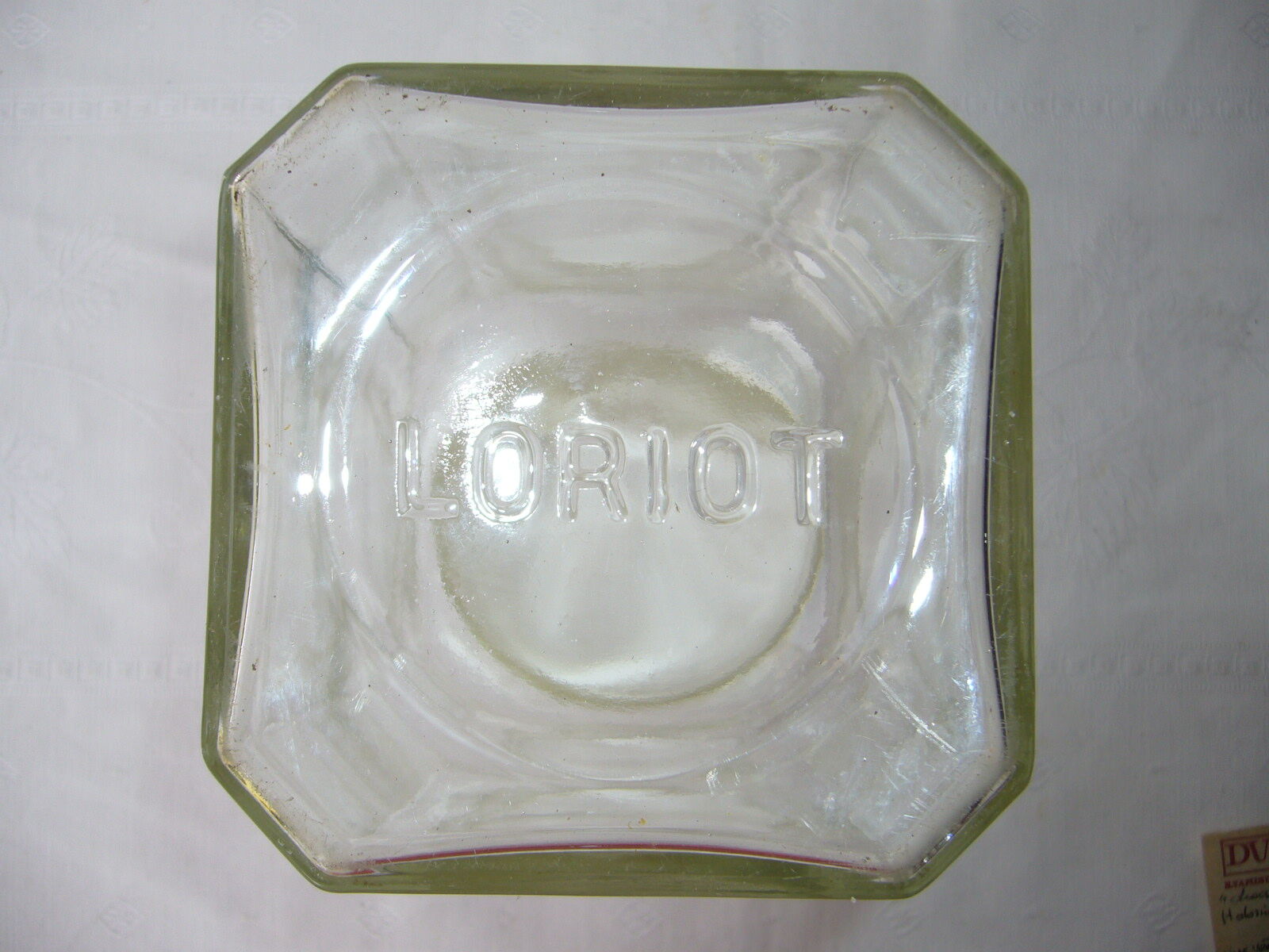 Old glass jar candy jar