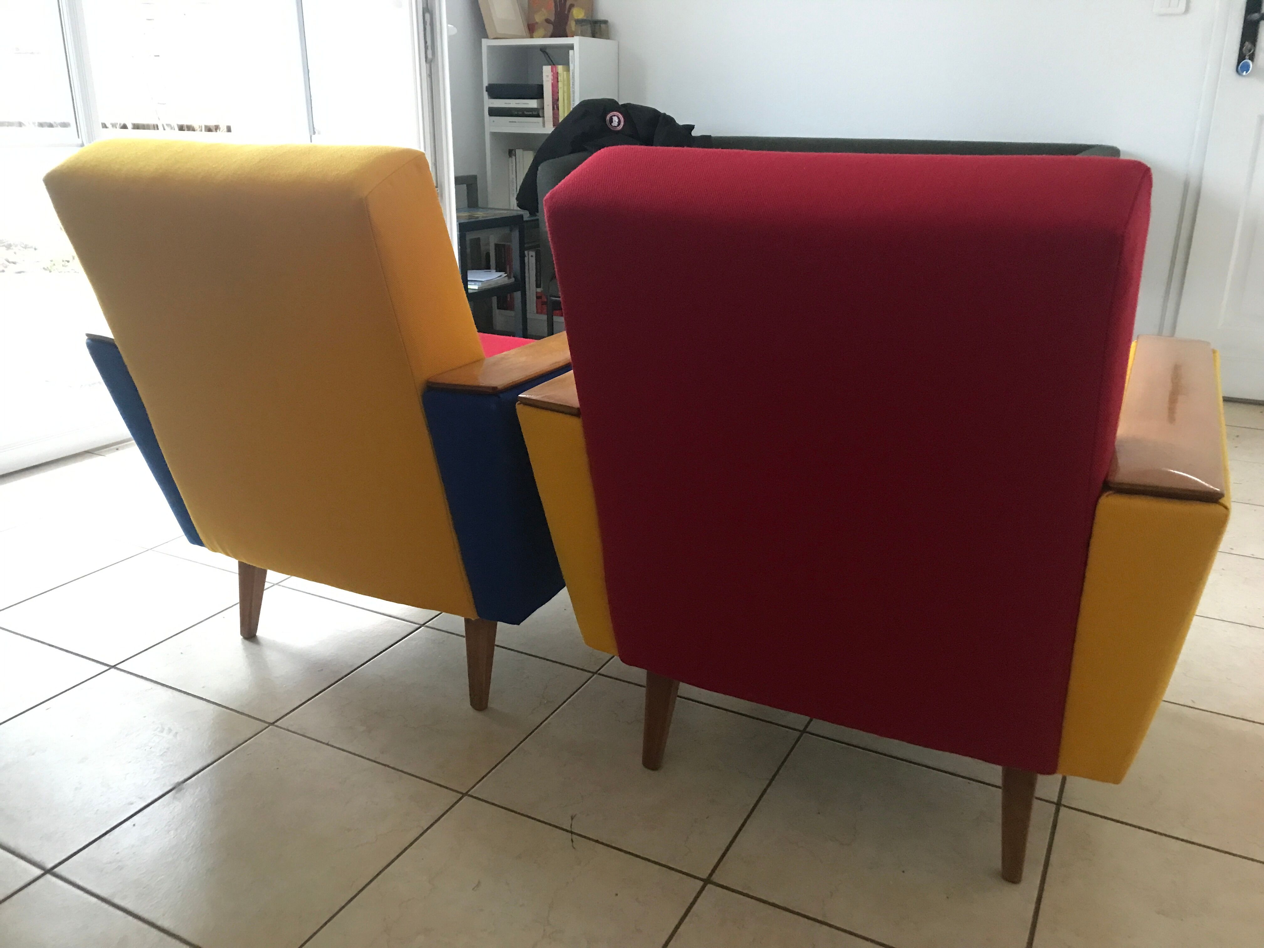 Paire de fauteuils années 50