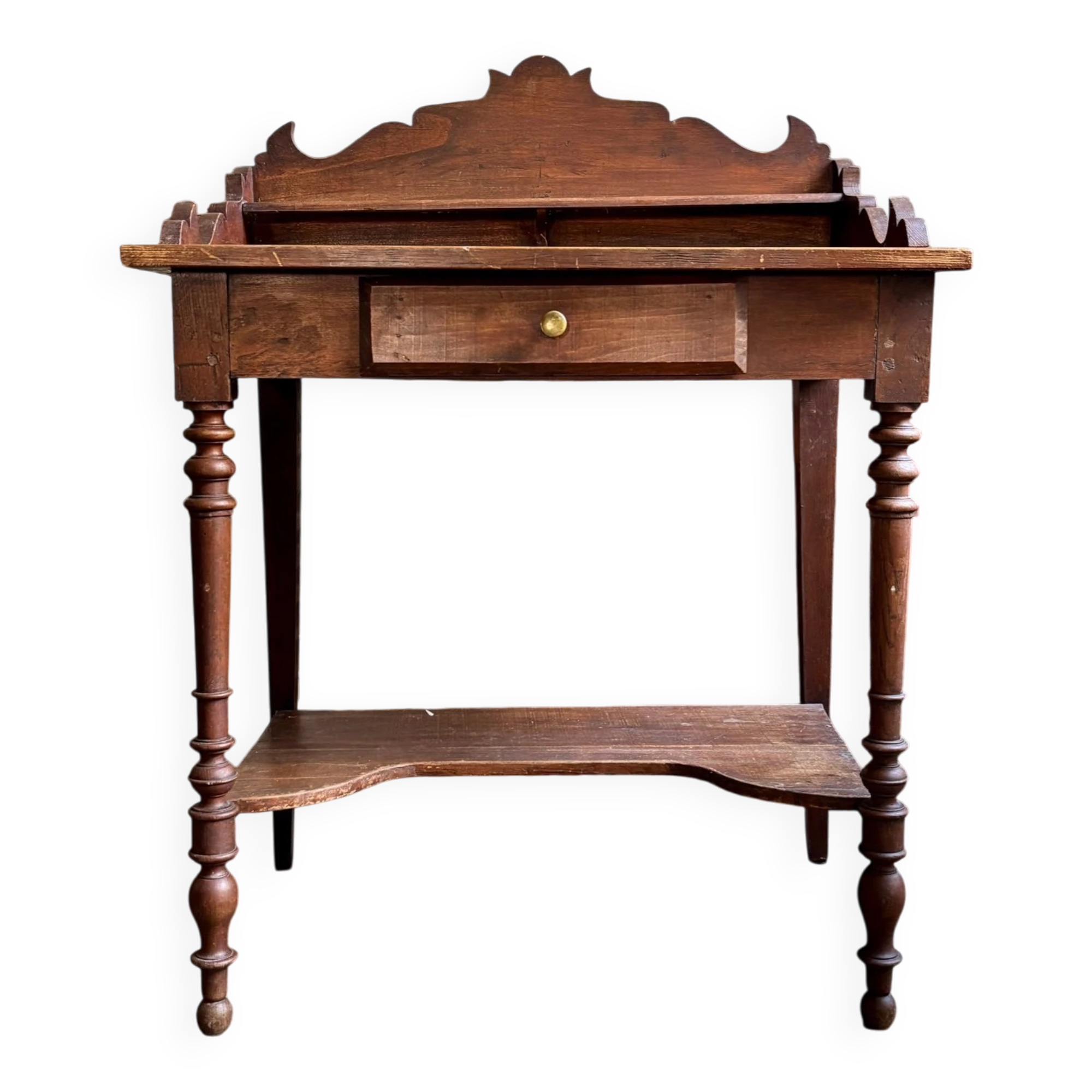 Dresser, dark wood vanity