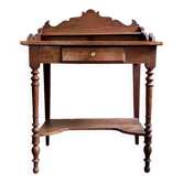Coiffeuse, meuble de toilette en bois foncé
