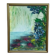 Mid-Century Oil on Canvas “Water Lilies” by Lena Larsson Framed 50 × 42 cm