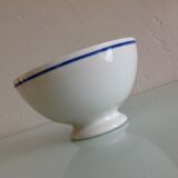 Old white bowl with blue gien porcelain eder