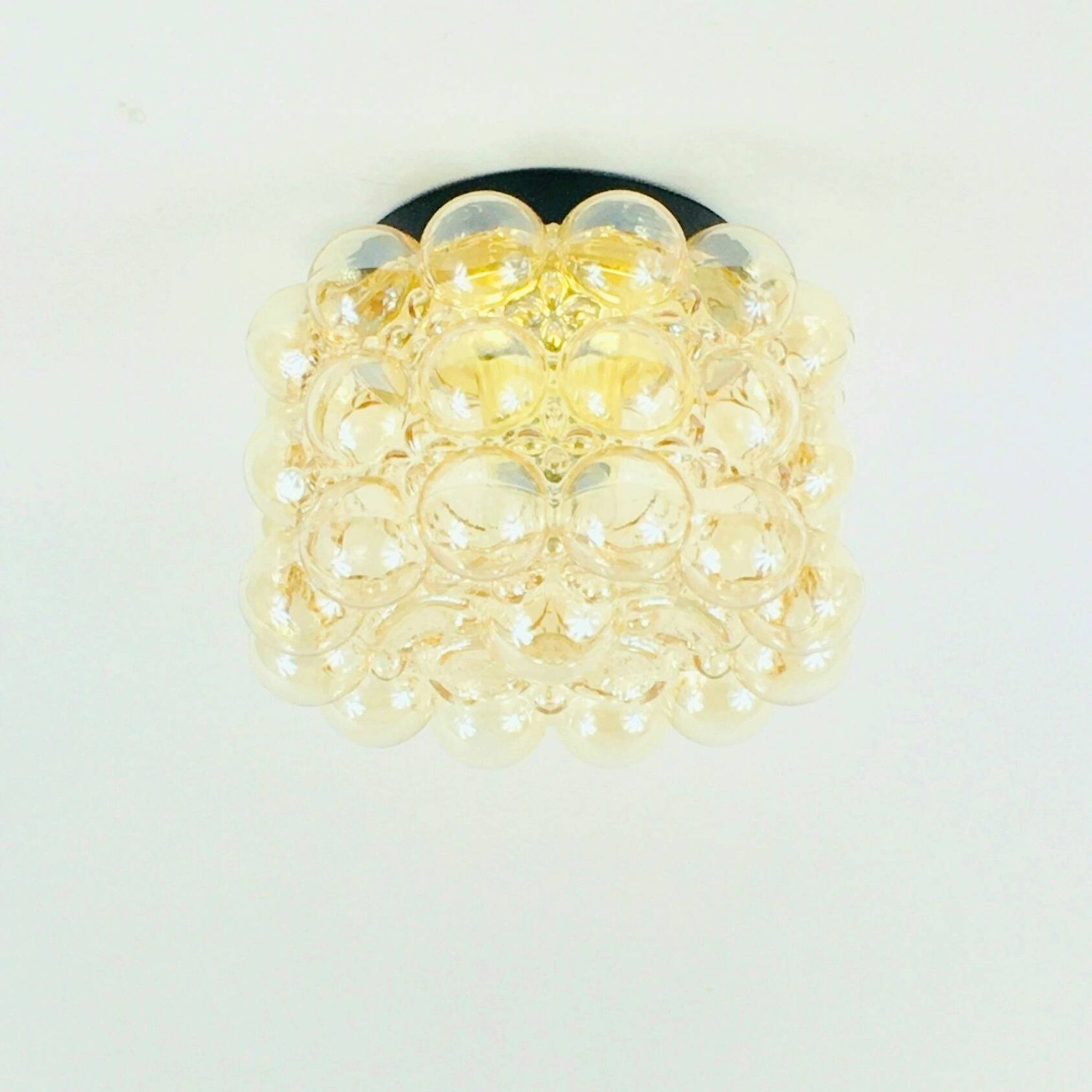 Pair of Bubble Glass Ceiling Lights by Helena Tynell for Limburg, 1960s/70s