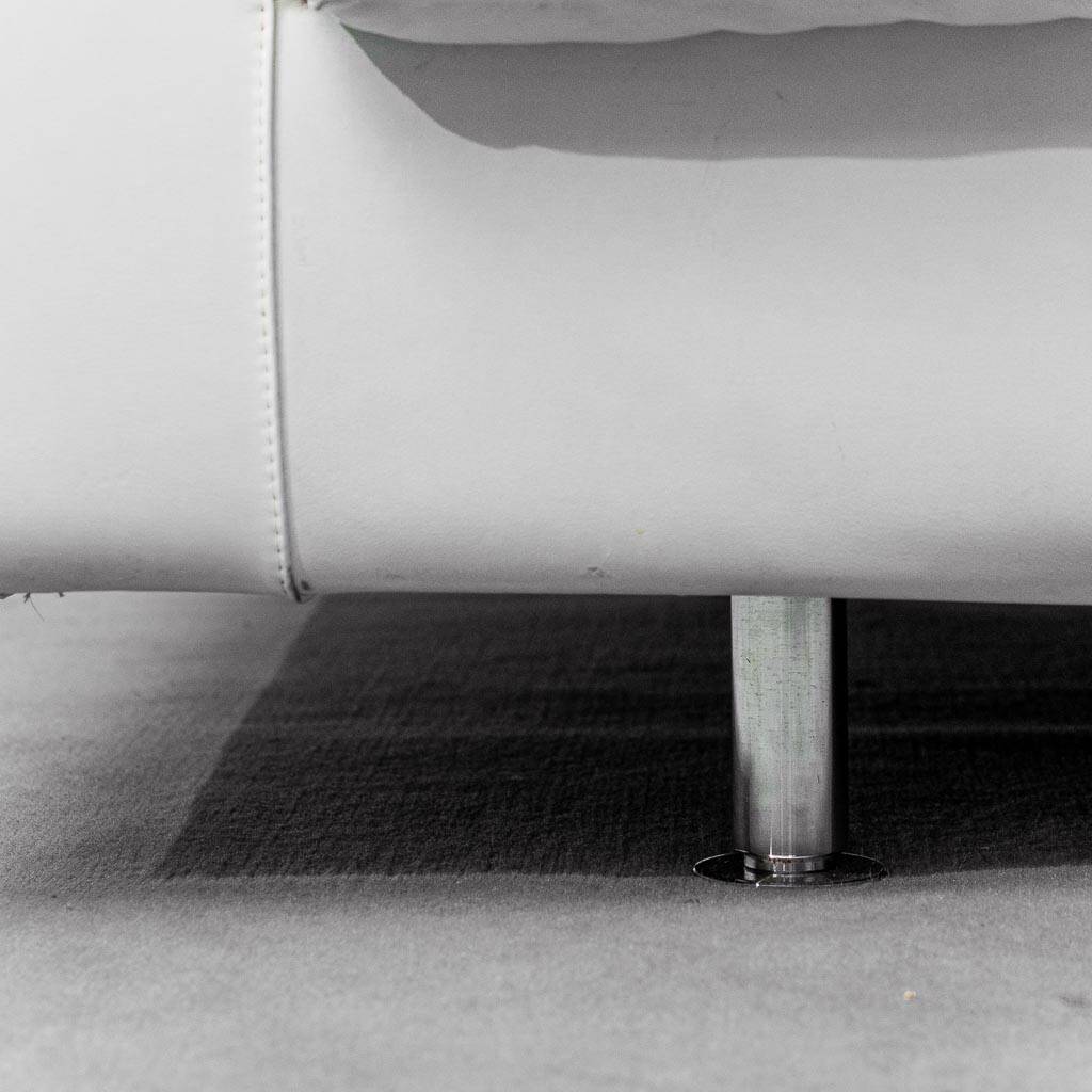 Divano 3 posti patrick in pelle bianca flexform anni ‘2000