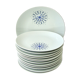 Set of 12 flat plates and 1 Bareuther dish