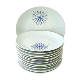 Set de 12 assiettes plates et 1 plat Bareuther