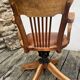 Fauteuil de bureau américain pivotant circa 1900 vintage
