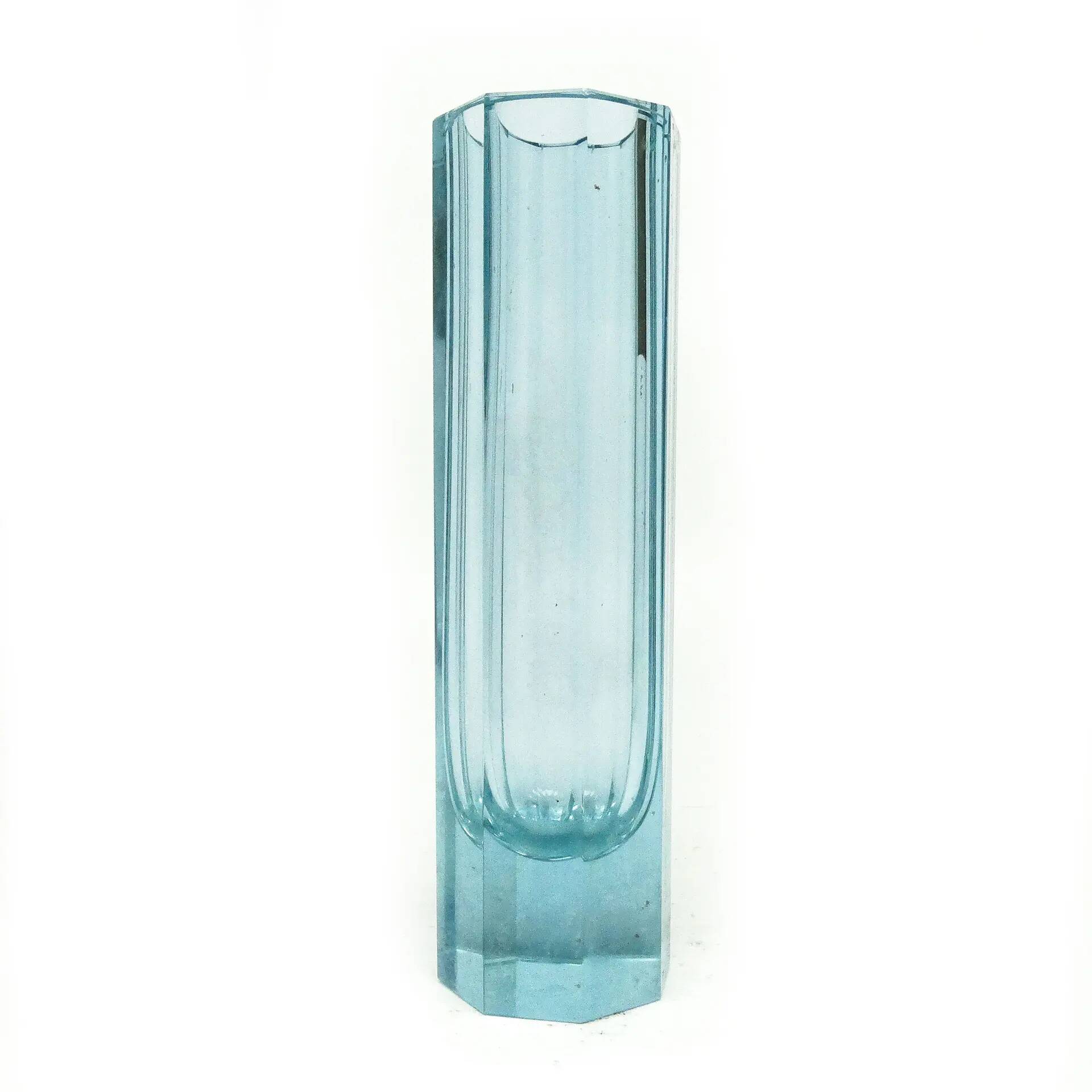 Art Deco vase, alexandrite crystal glass, Czechoslovakia, 1930s