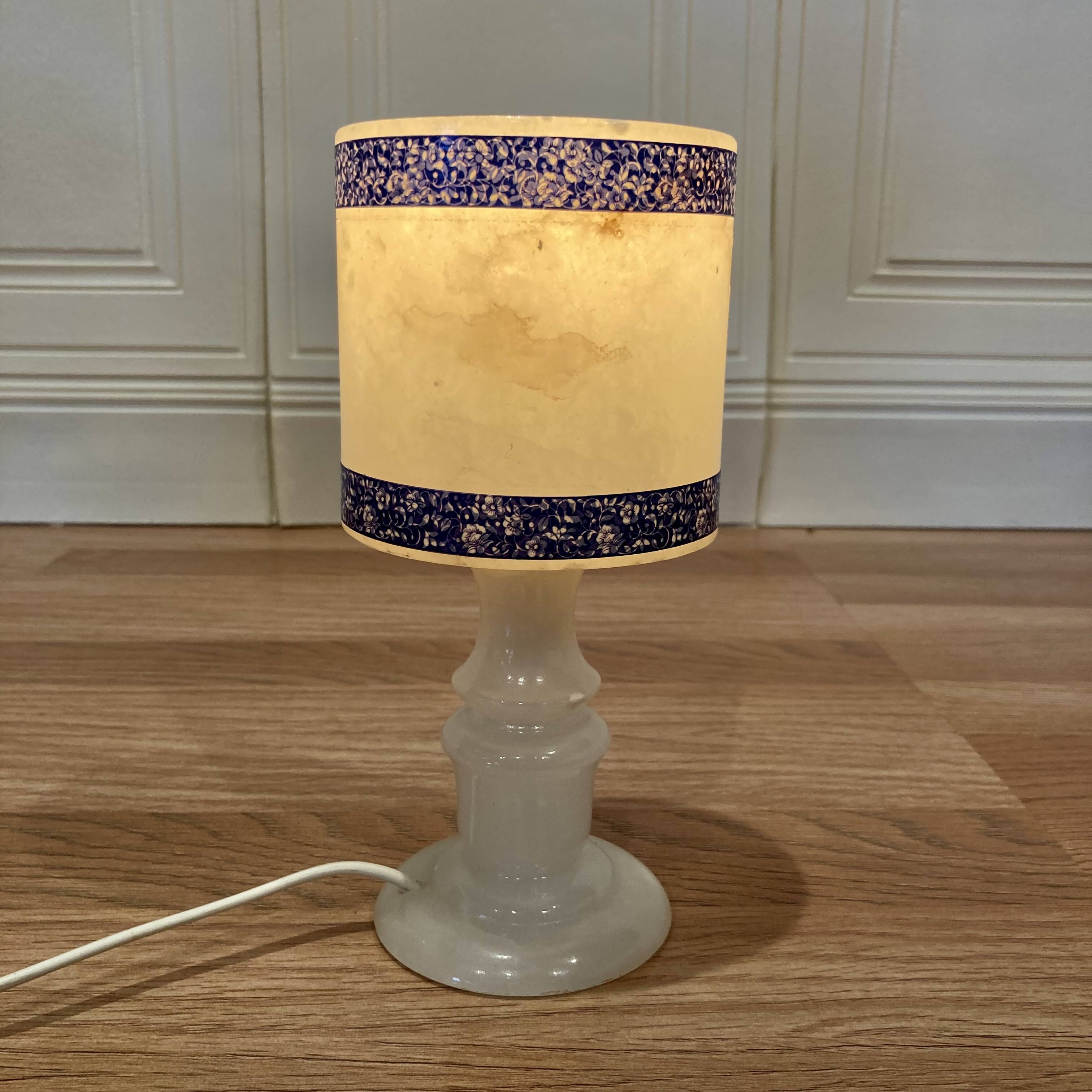 Ensemble de cinq lampes Design scandinave albâtre 1950.